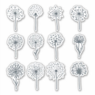 set of dandelions sticker