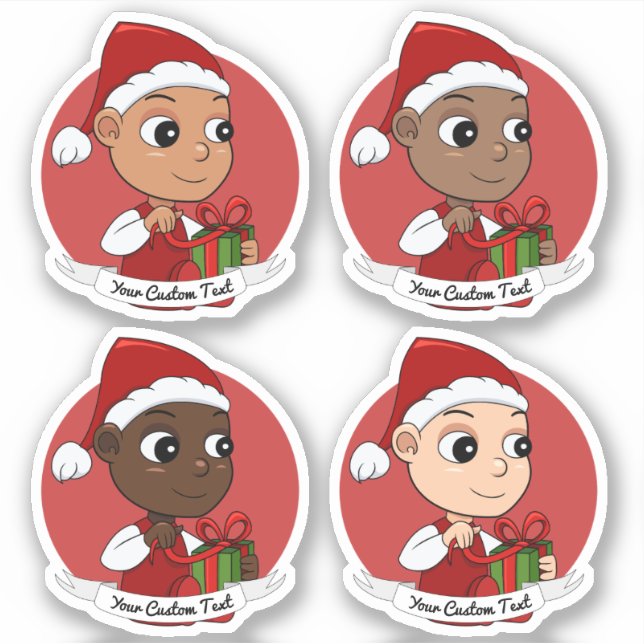 Set of diverse Christmas baby cartoons - v2 (Front)