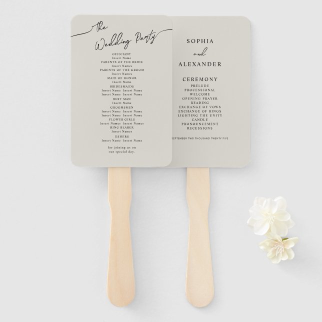 Set of Fans for Boho Wedding.  (Front and Back)