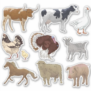 set of farm animals