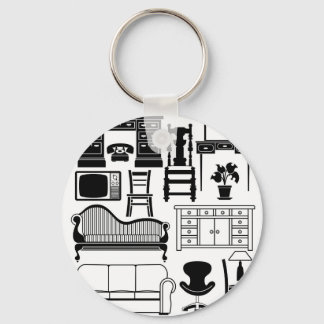 Set of furniture key ring