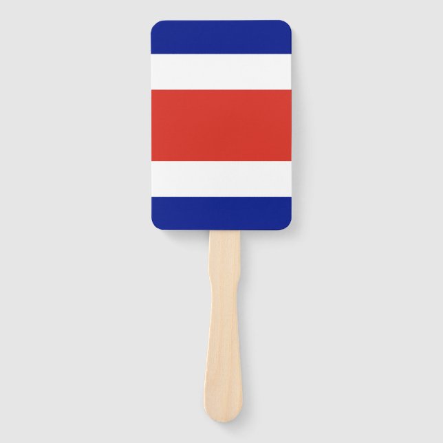 Set of hand fan with flag of Costa Rica (Front)