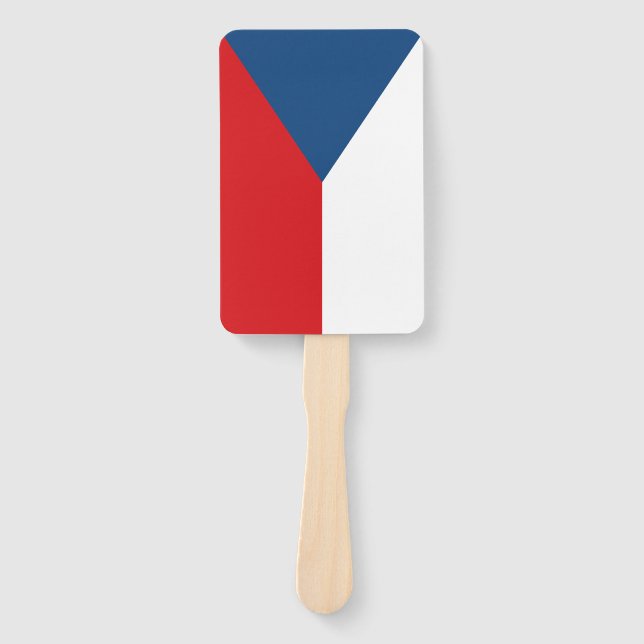 Set of hand fan with flag of Czechia (Front)