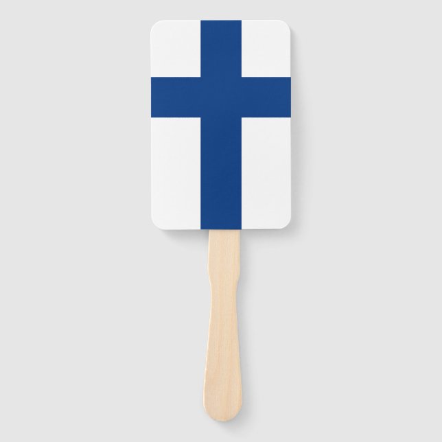 Set of hand fan with flag of Finland (Front)