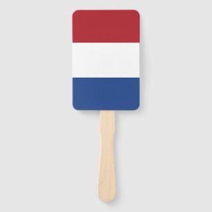 Set of hand fan with flag of Netherlands