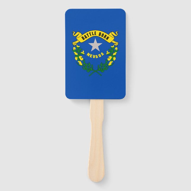 Set of hand fan with flag of Nevada, USA (Front)