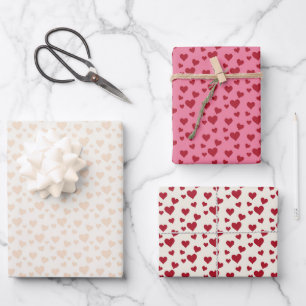 Set of Hearts Wrapping Paper