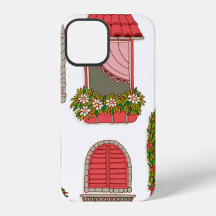 set of illustrations with a vintage windows iPhone 12 case