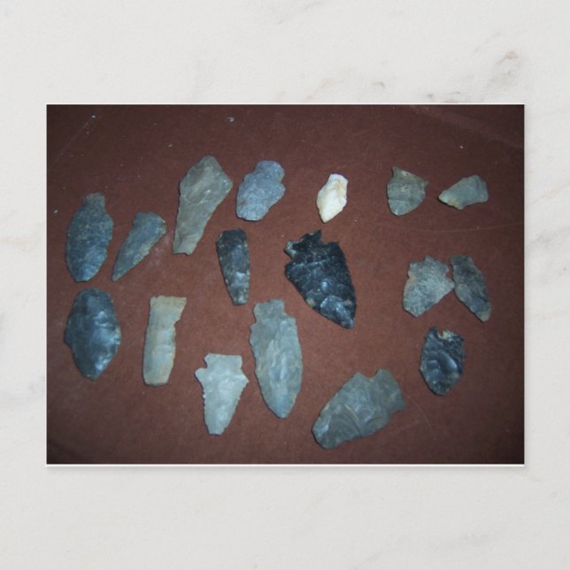 Set of Indian Arrowheads Postcard (Front)