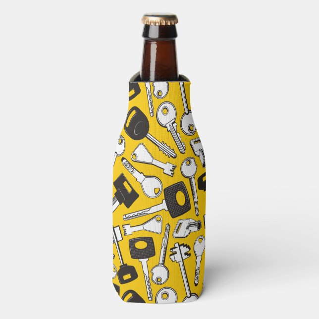 Set of Keys Background Bottle Cooler (Bottle Front)