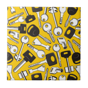 Set of Keys Background Ceramic Tile