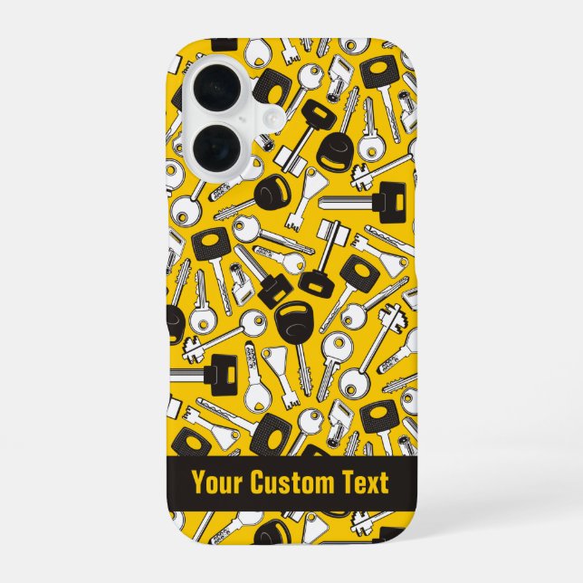Set of Keys Background iPhone 16 Case (Back)