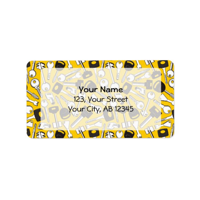 Set of Keys Background Label (Front)