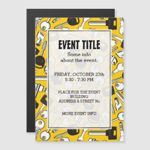 Set of Keys Background Magnetic Invitation