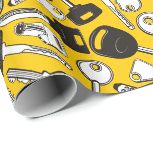 Set of Keys Background Wrapping Paper