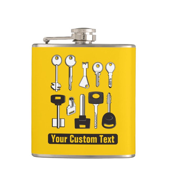 Set of Keys Hip Flask (Front)