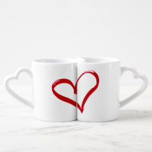 Set of love mugs