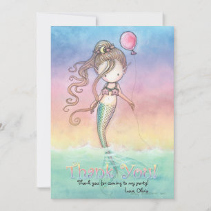 Set of Mermaid Thank You Cards