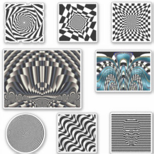 Set of Optical Illusion Stickers