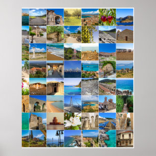 set of Peloponnes photo, Greece, Europe Poster