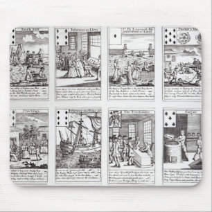 Set of Playing Cards depicting Satirical Mouse Pad