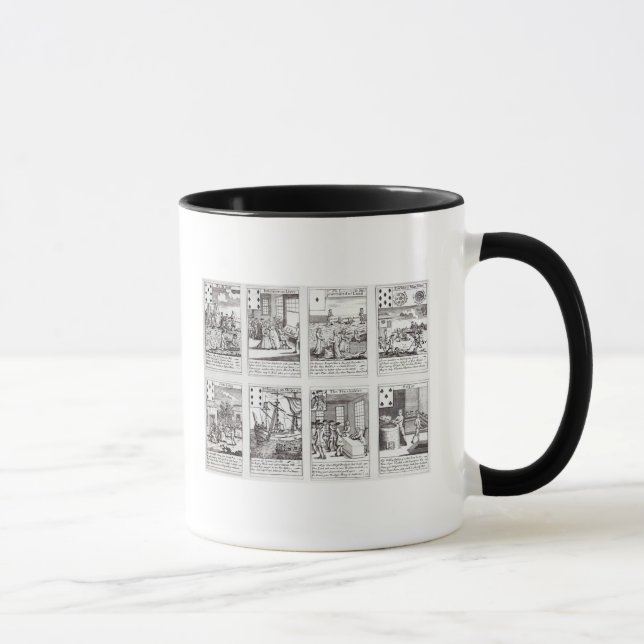 Set of Playing Cards depicting Satirical Mug (Right)
