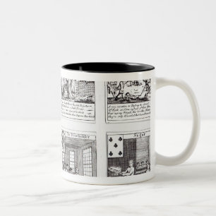 Set of Playing Cards depicting Satirical Two-Tone Coffee Mug