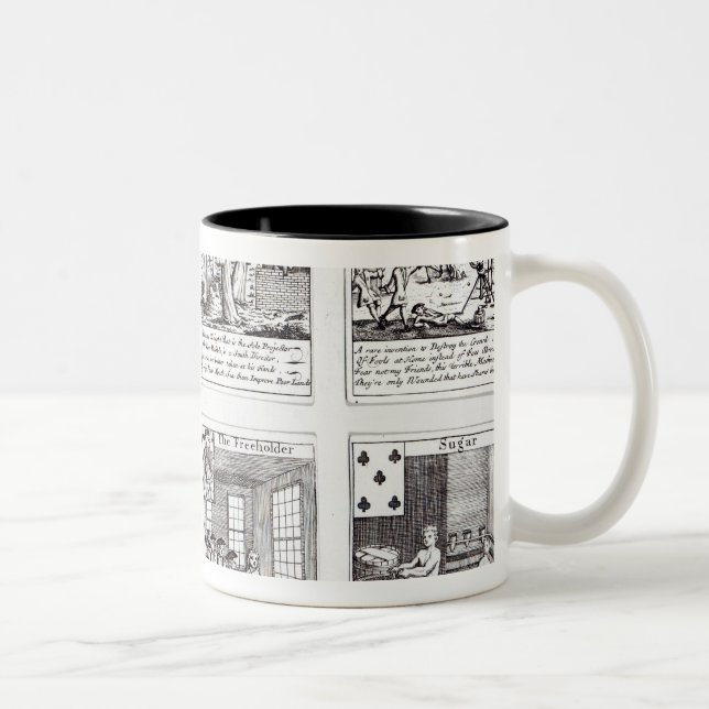 Set of Playing Cards depicting Satirical Two-Tone Coffee Mug (Right)