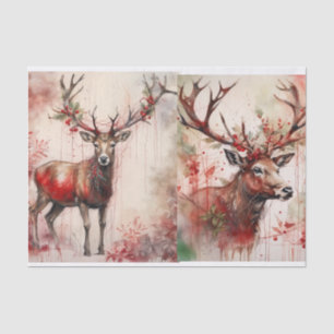 Set of Reindeer Decoupage Paper