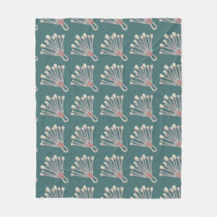 Set of rock climbing wires fleece blanket