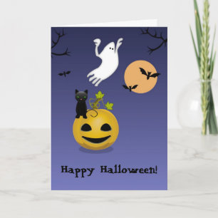 Set Of Scary, Halloween Greeting Card