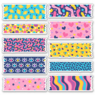 Set of scrapbooking washi tape sticker