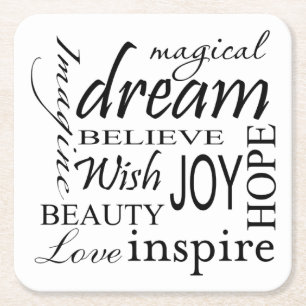 Set of Six Paper Coasters - Dream