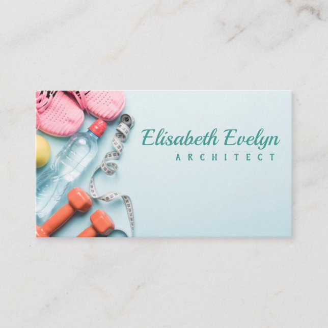 Set of sports attributes business card (Front)