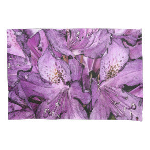 SET OF STANDARD PILLOW CASES/ PURPLE RHODODENDRON PILLOWCASE