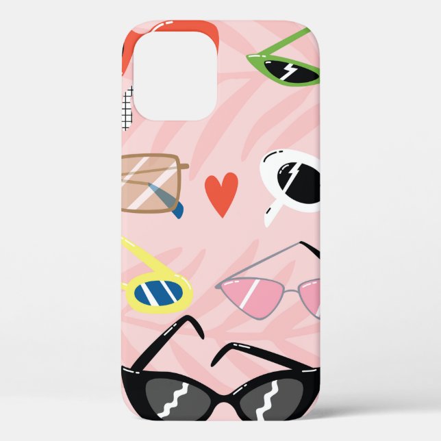 Set of trendy sunglasses in fun cartoon style Case-Mate iPhone case (Back)