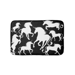 set of unicorns bath mat
