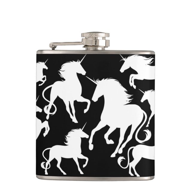 set of unicorns hip flask (Front)