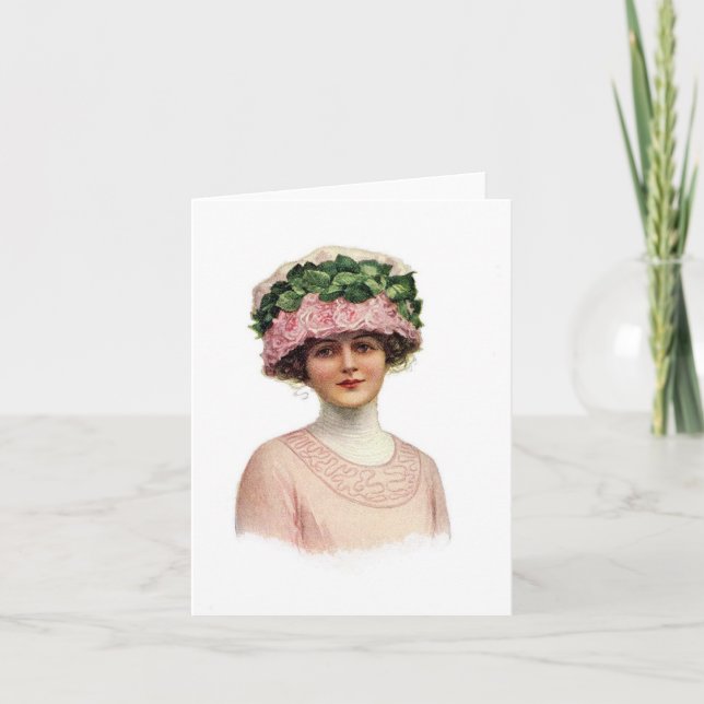Set of Vintage Millinery Notecards (2) (Front)