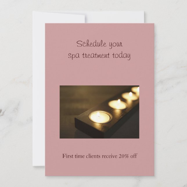 Set of Votive Candles Invitation (Front)