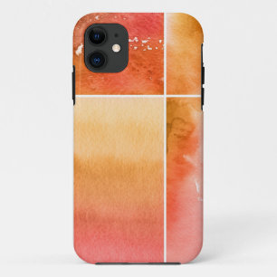 Set of watercolor abstract hand painted 4 iPhone 11 case