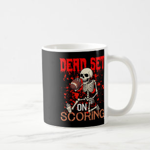 Set On Scoring Skeleton Football Player Halloween  Coffee Mug