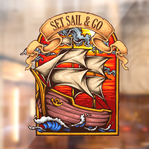 Set Sail And Go Sailboat Nautical Art
