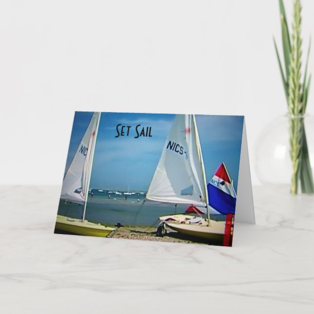 SET SAIL / CATCH THE WIND ON BIRTHDAY CARD (Front)
