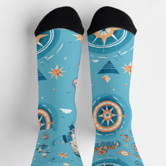 Set Sail for a Funny Tale wrap Socks