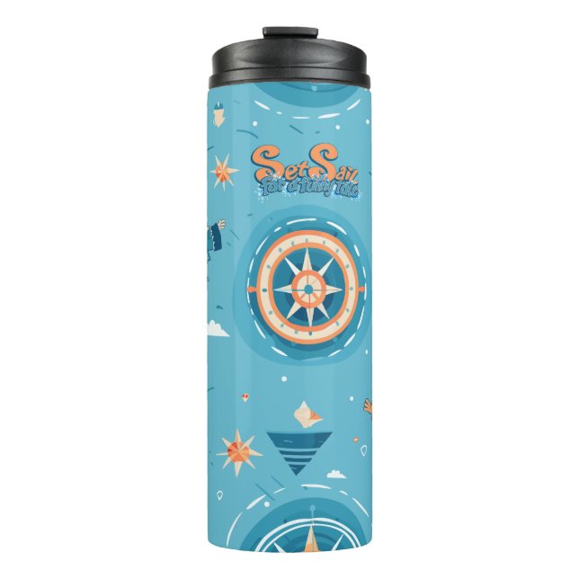 Set Sail for a Funny Tale wrap Thermal Tumbler (Front)