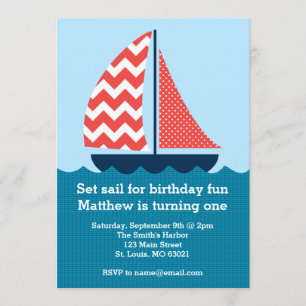 Set Sail for Birthday Fun Invitation