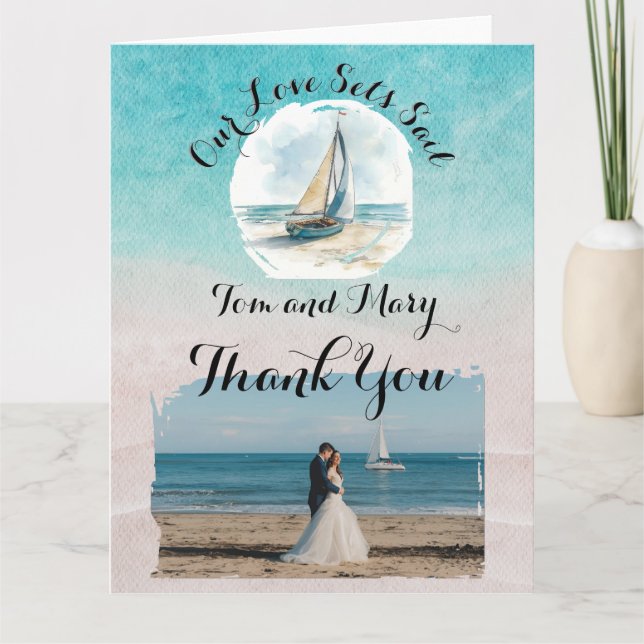 Set Sail Thank you Card (Front)