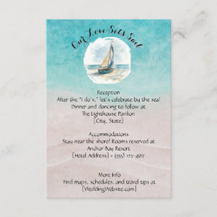 Set Sail Wedding Enclosure Card
