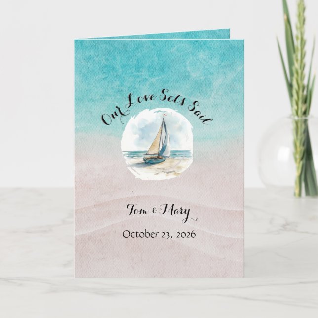 Set Sail Wedding Program (Front)